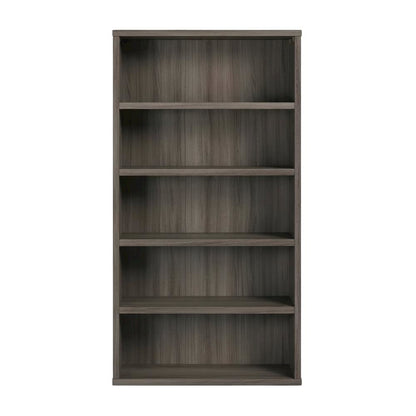 Brown office bookcase with contemporary and transitional style, rectangle design