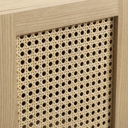 Bohemian Coastal Cottage Storage Cabinet In Ash Finish With Spacious Design