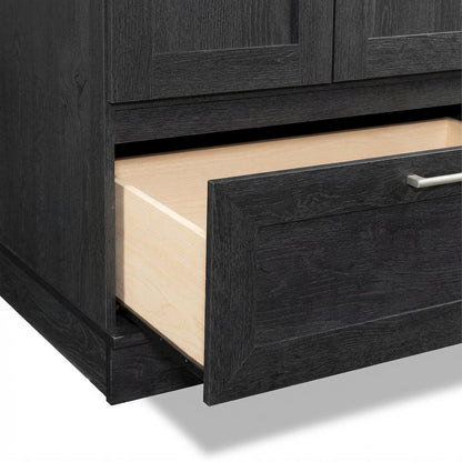 Raven Oak Storage Armoire With Contemporary Style And Spacious Design