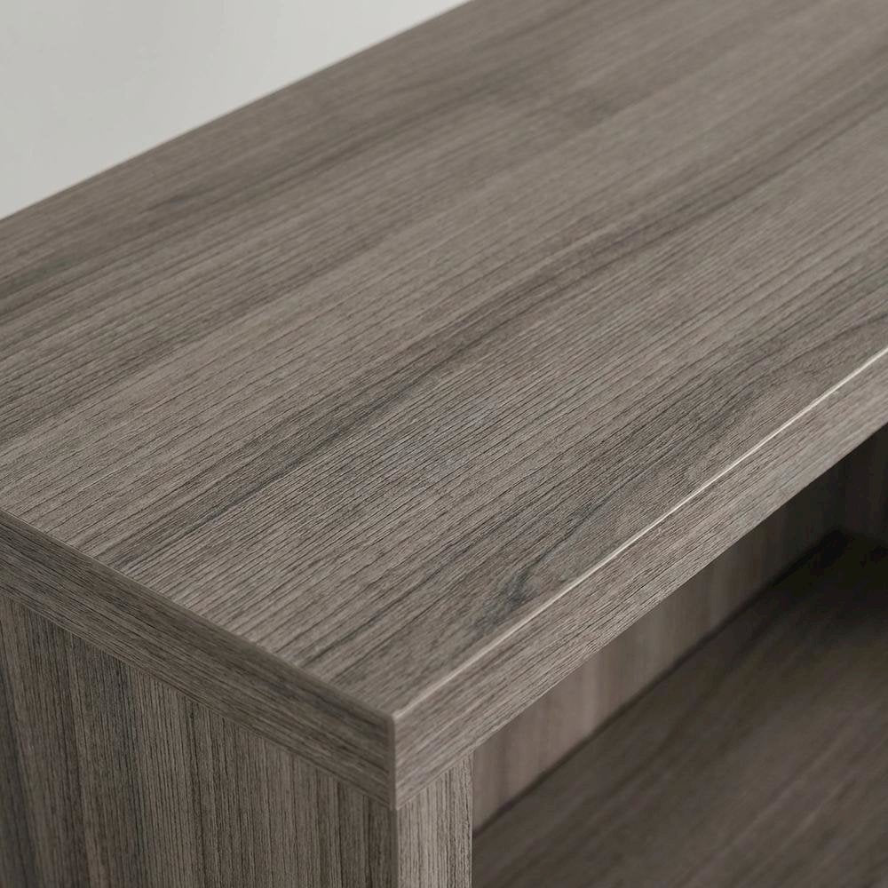 Brown office bookcase with contemporary and transitional style, rectangle design