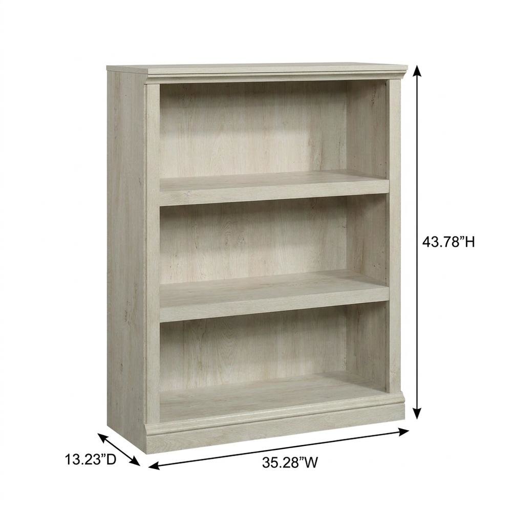 Chalked Chestnut Storage Bookcase with Versatile Shelving for Home Use