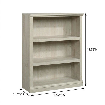 Chalked Chestnut Storage Bookcase with Versatile Shelving for Home Use