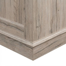 Wood Office Desk In Split Oak Finish With Traditional Style And Spacious Design