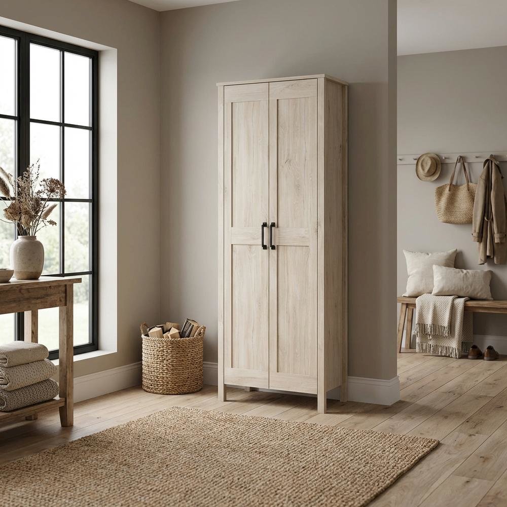 Brown Transitional Storage Cabinet With Spacious Interior And Durable Finish