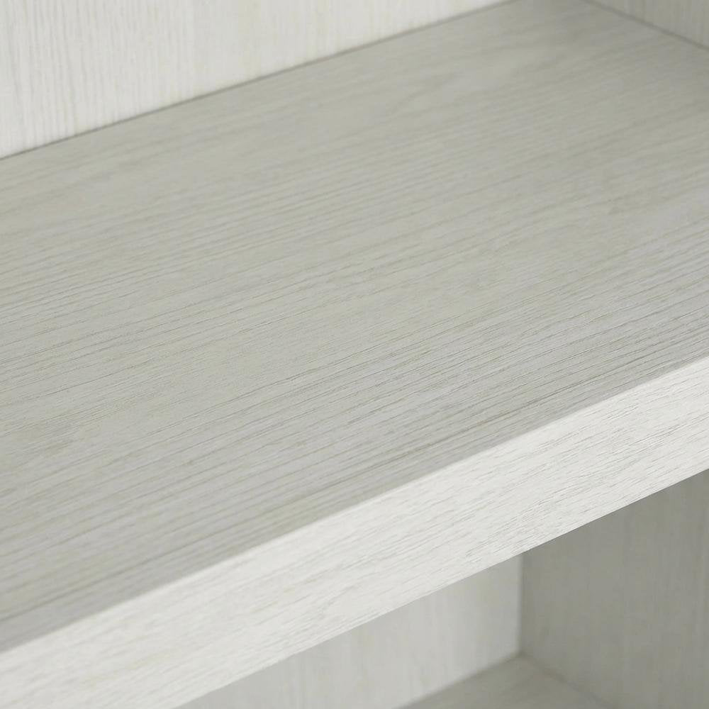 White Storage Bookcase with Rectangle Shape and Transitional Style