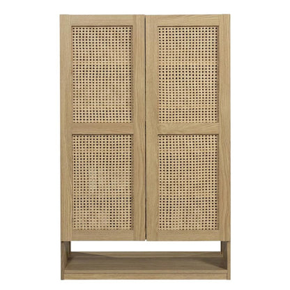 Bohemian Coastal Cottage Storage Cabinet In Ash Finish With Spacious Design