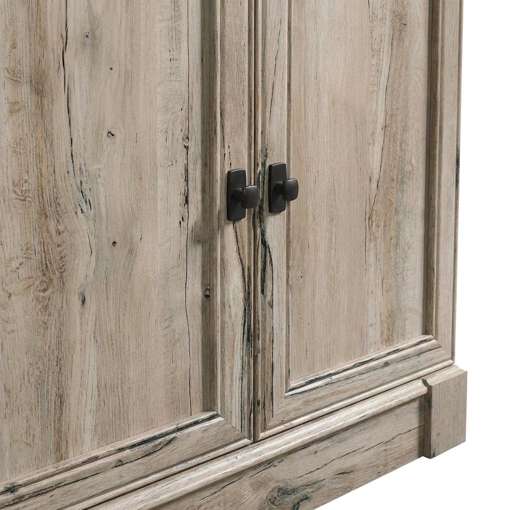 Oak Finish Bookcase with Modern Storage Design