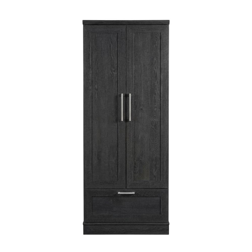 Raven Oak Storage Armoire With Contemporary Style And Spacious Design