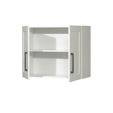 White Storage Cabinet With Soft Finish And Coastal Chic Style