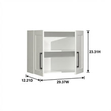 White Storage Cabinet With Soft Finish And Coastal Chic Style