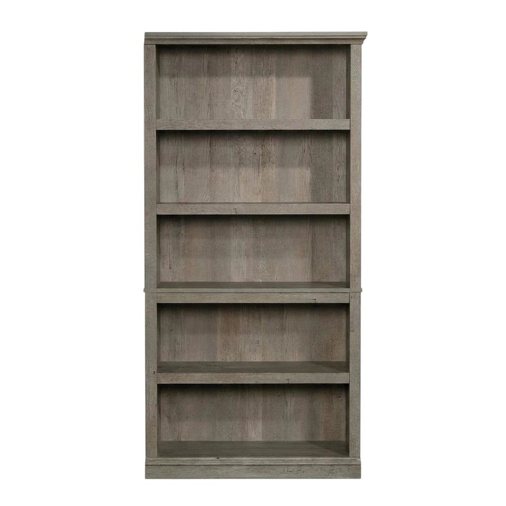 Mystic Oak Finish Storage Bookcase with Multiple Shelves and Open Design
