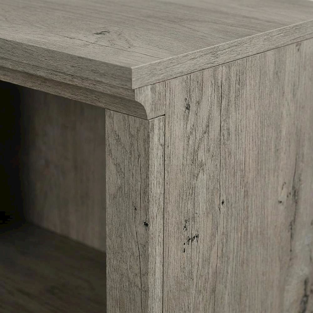 Mystic Oak Finish Storage Bookcase with Multiple Shelves and Open Design