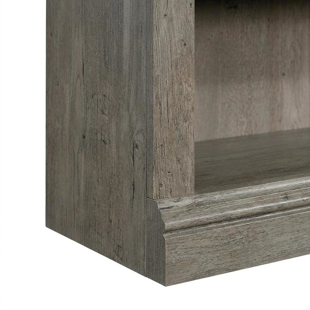 Mystic Oak Finish Storage Bookcase with Multiple Shelves and Open Design