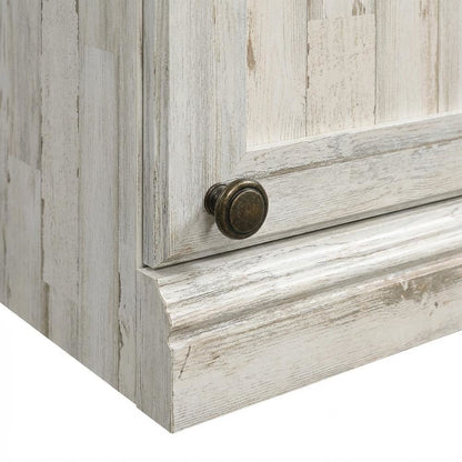 White Plank Finish Bookcase with Rectangular Shape and Spacious Storage
