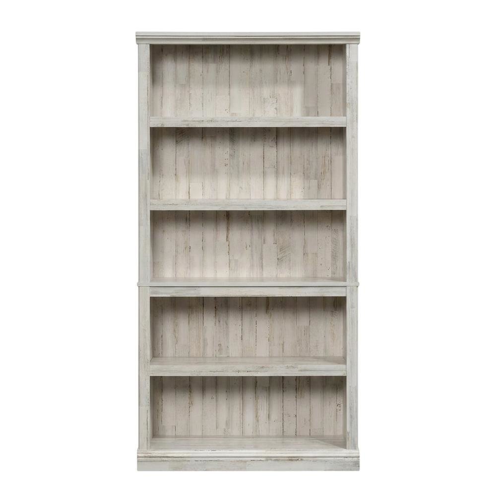 White Plank Storage Bookcase with Modern Design