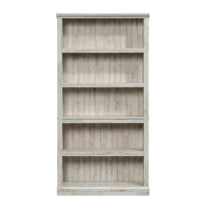 White Plank Storage Bookcase with Modern Design
