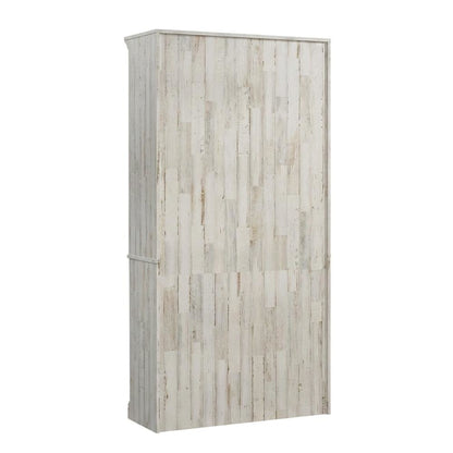 White Plank Storage Bookcase with Modern Design