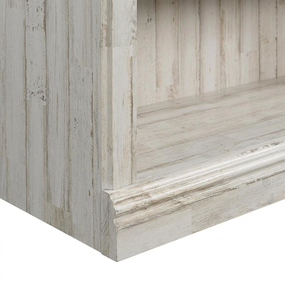 White Plank Storage Bookcase with Modern Design