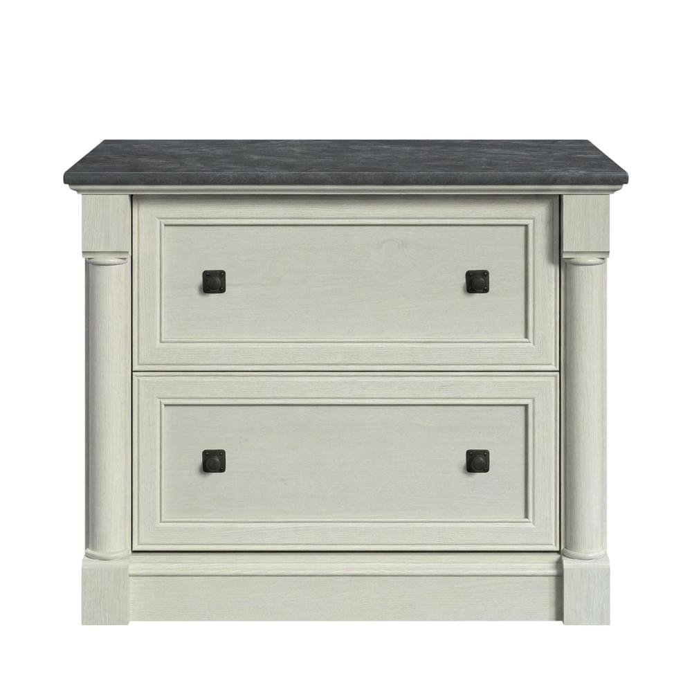 Glacier Oak Finish File Cabinet with Laminated Lateral Design