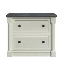 Glacier Oak Finish File Cabinet with Laminated Lateral Design