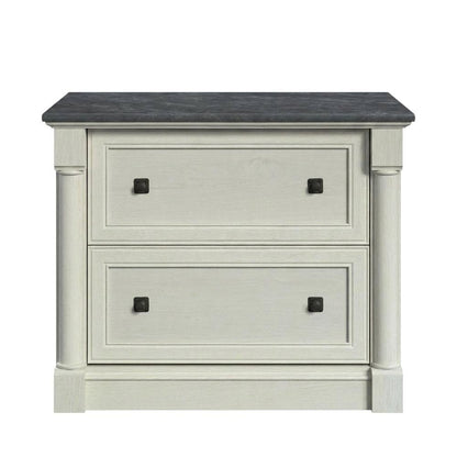 Glacier Oak Finish File Cabinet with Laminated Lateral Design