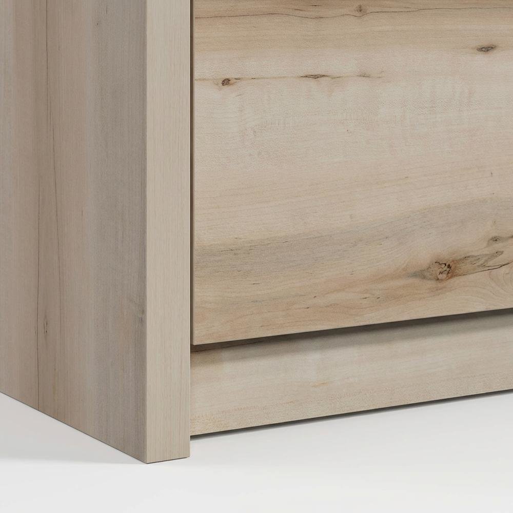 Brown Mid-Century Modern Rectangle Night Stand with Storage Drawer