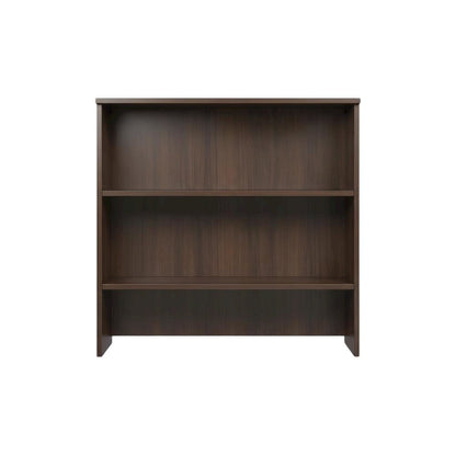 Contemporary Office Hutch in Noble Elm Finish with Rectangle Design