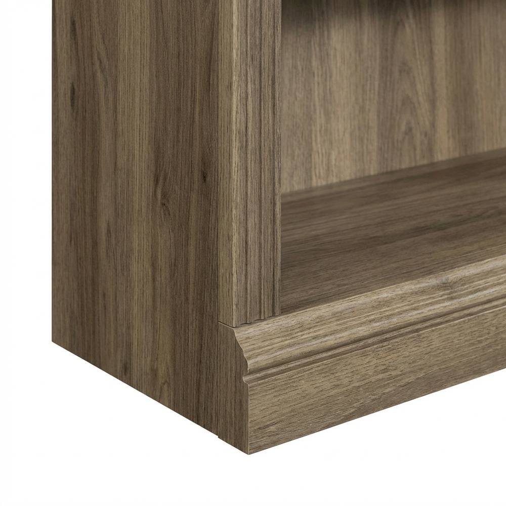 Salt Oak finish bookcase with transitional design, versatile storage solution