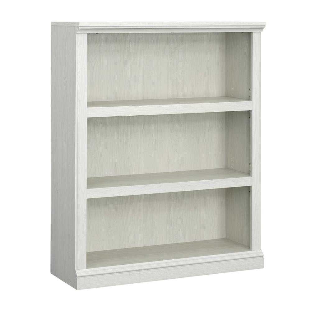 White Storage Bookcase with Rectangle Shape and Transitional Style