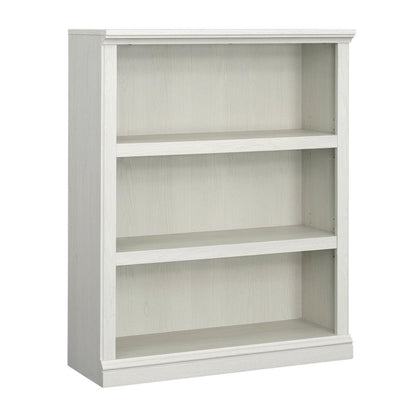 White Storage Bookcase with Rectangle Shape and Transitional Style