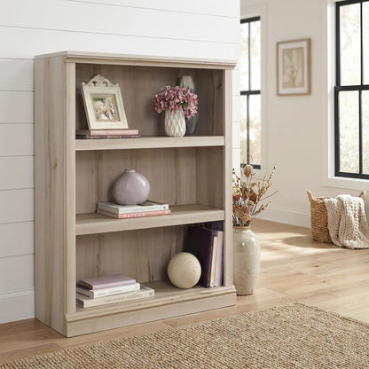 Solid Wood Storage Bookcase in Pacific Maple Finish with Spacious Shelving