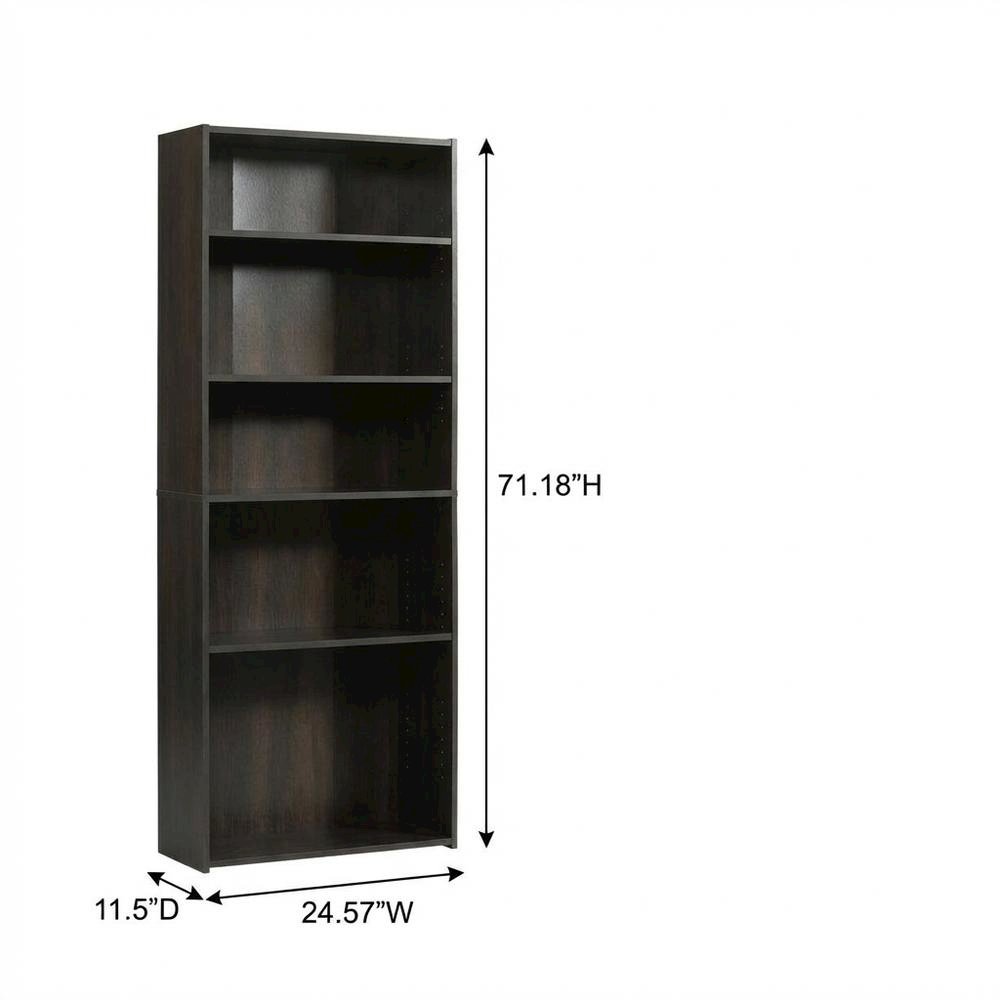 Cinnamon Cherry Finish Bookcase with Rectangular Shape and Warm Lifestyle Appeal