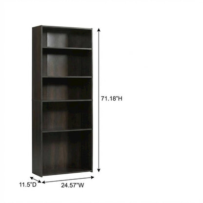Cinnamon Cherry Finish Bookcase with Rectangular Shape and Warm Lifestyle Appeal