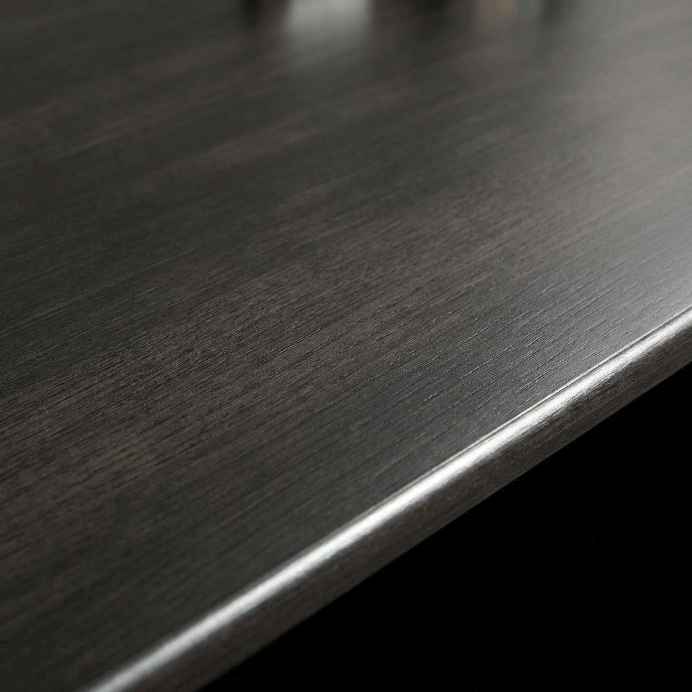Black Executive Desk With Rectangular Shape And Coastal Cottage Style