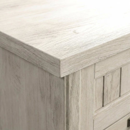 Chalked Chestnut Office Executive Desk With Modern Rectangle Design