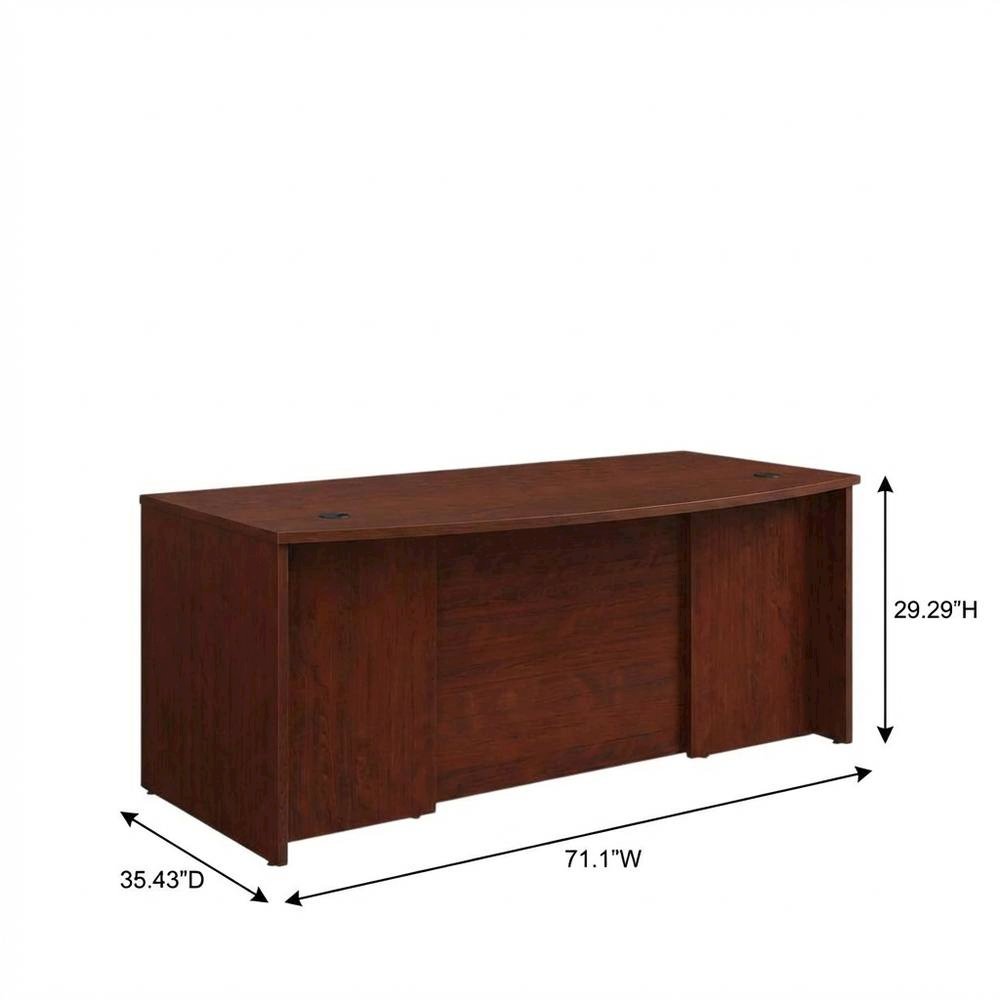 Contemporary Brown Office Desk with Rectangle Top and Classic Finish