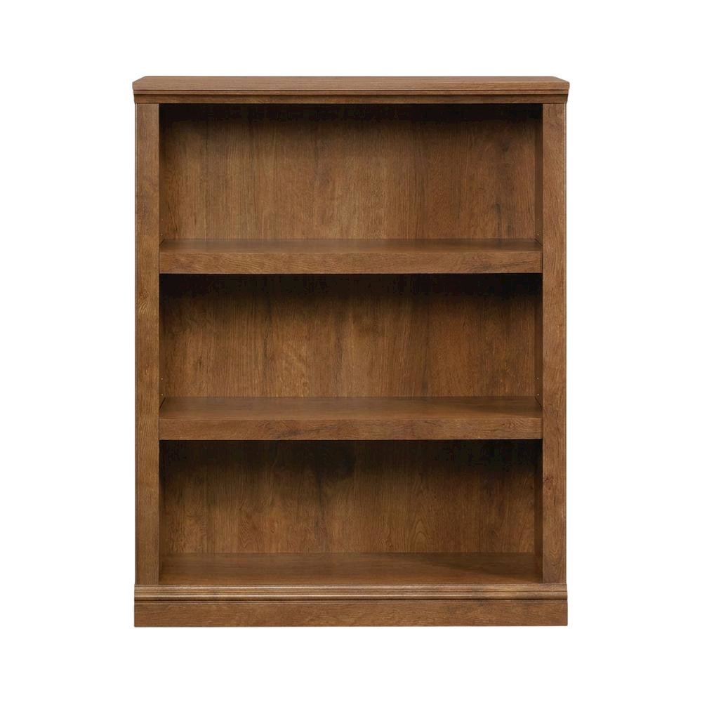 Oiled Oak Finish Storage Bookcase with Open Shelving for Living Room