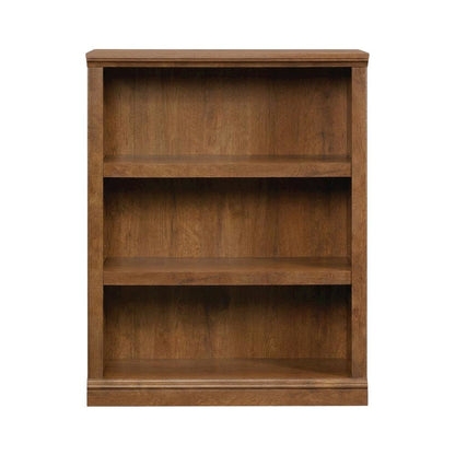 Oiled Oak Finish Storage Bookcase with Open Shelving for Living Room