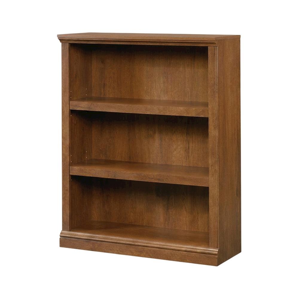 Oiled Oak Finish Storage Bookcase with Open Shelving for Living Room