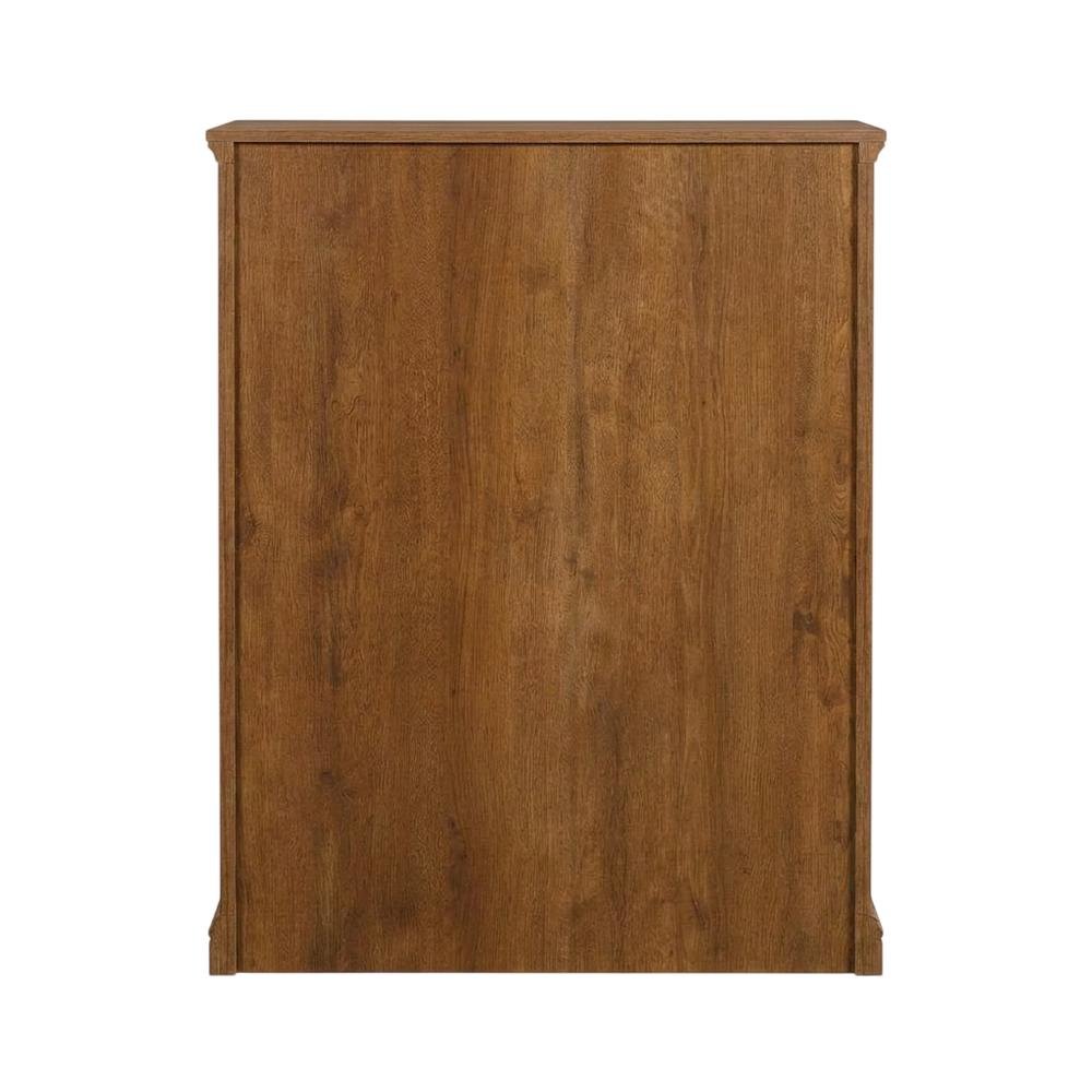 Oiled Oak Finish Storage Bookcase with Open Shelving for Living Room