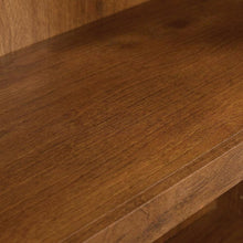 Oiled Oak Finish Storage Bookcase with Open Shelving for Living Room