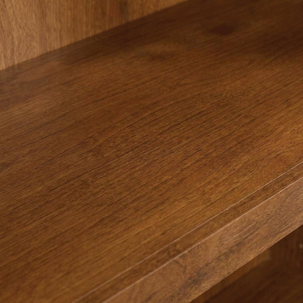 Oiled Oak Finish Storage Bookcase with Open Shelving for Living Room