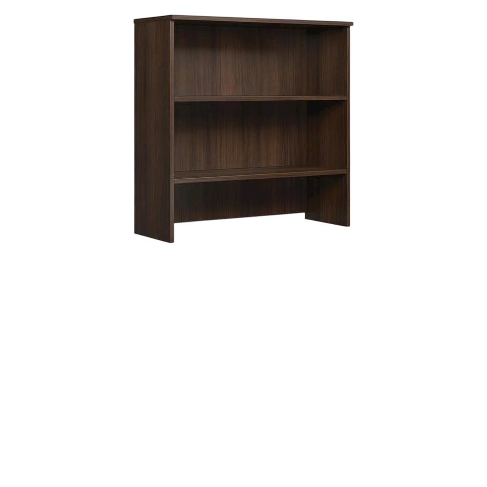 Contemporary Office Hutch in Noble Elm Finish with Rectangle Design