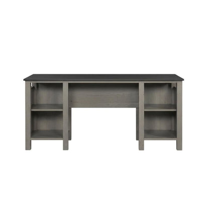 Modern Rectangular Office Desk With Mystic Oak Finish And Transitional Style