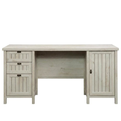 Chalked Chestnut Office L Desk With Coastal Cottage Style And Rectangular Shape