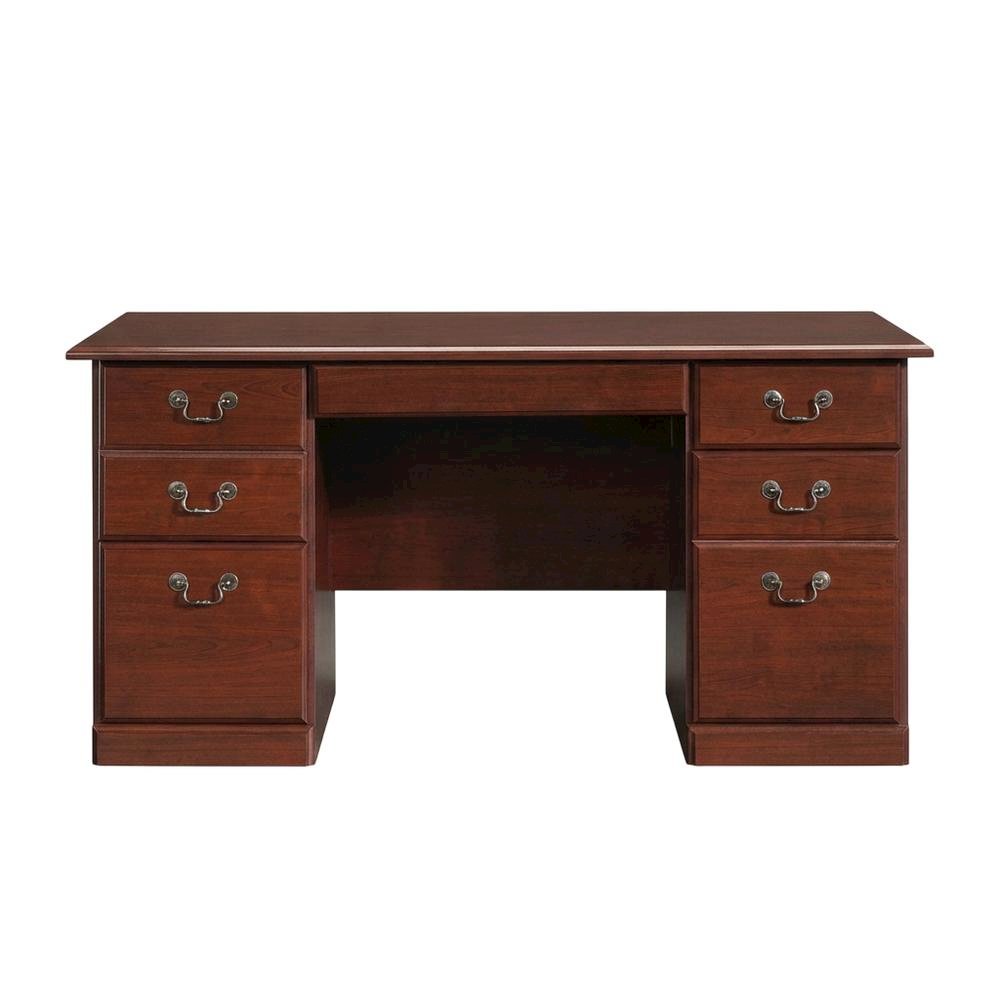 Classic Cherry Executive Desk With Traditional Style And Rectangular Design