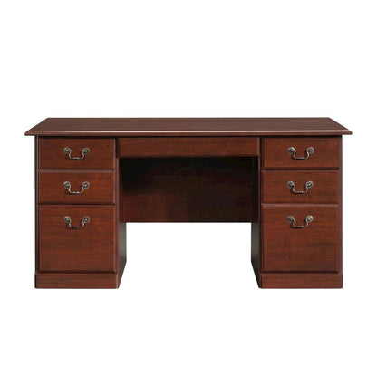 Classic Cherry Executive Desk With Traditional Style And Rectangular Design