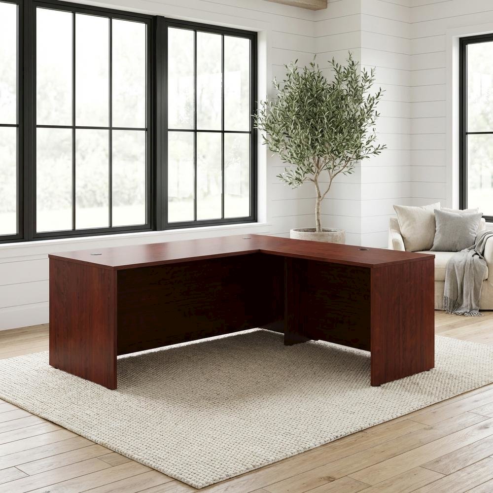 Contemporary Brown Office Computer Workstation Bundle with Rectangular Design