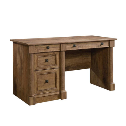 Vintage Oak Finish Computer Desk with Modern Farmhouse Style