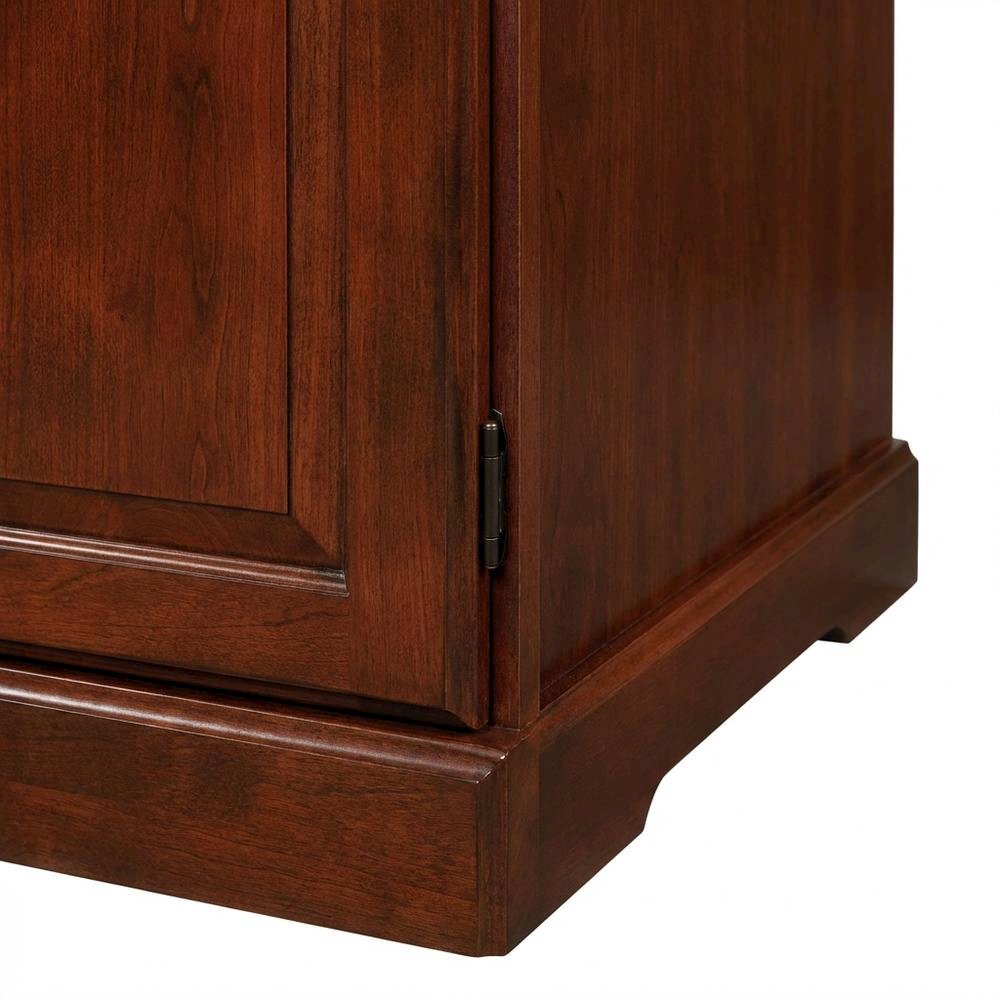 Brown Coastal Cottage Desk with Hutch and Rectangle Shape